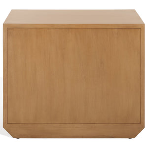 Safavieh Edalina 2 Drawer Nightstand - Elegant Mahogany & Veneer Design In Natural & White Finish For Bedrooms Natural ,White Wood Sfv7710a