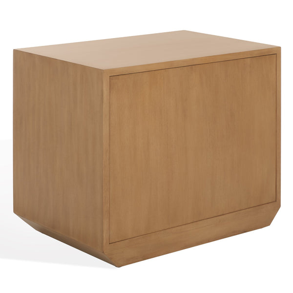 Safavieh Edalina 2 Drawer Nightstand - Elegant Mahogany & Veneer Design In Natural & White Finish For Bedrooms Natural ,White Wood Sfv7710a