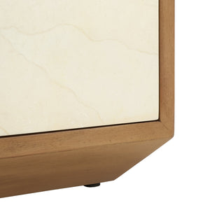 Safavieh Edalina 2 Drawer Nightstand - Elegant Mahogany & Veneer Design In Natural & White Finish For Bedrooms Natural ,White Wood Sfv7710a