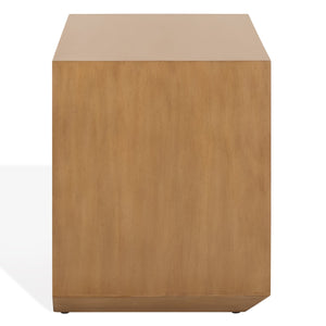 Safavieh Edalina 2 Drawer Nightstand - Elegant Mahogany & Veneer Design In Natural & White Finish For Bedrooms Natural ,White Wood Sfv7710a