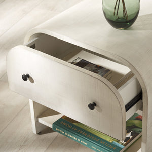 Safavieh Jaqualina Elegant 1 Drawer Wood Nightstand In Classic White - Timeless Bedroom Storage Solution White Wood Sfv7712a