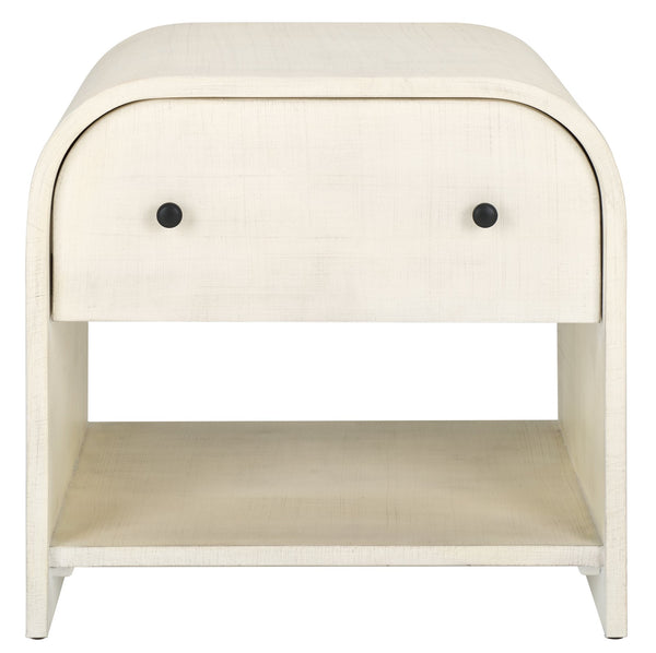 Safavieh Jaqualina Elegant 1 Drawer Wood Nightstand In Classic White - Timeless Bedroom Storage Solution White Wood Sfv7712a