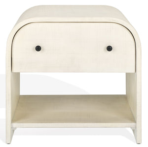 Safavieh Jaqualina Elegant 1 Drawer Wood Nightstand In Classic White - Timeless Bedroom Storage Solution White Wood Sfv7712a