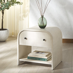 Safavieh Jaqualina Elegant 1 Drawer Wood Nightstand In Classic White - Timeless Bedroom Storage Solution White Wood Sfv7712a