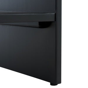 Safavieh Haydriana Elegant Wood Nightstand With Drawer - Timeless Craftsmanship For Your Bedroom Decor Black Wood Sfv7713b