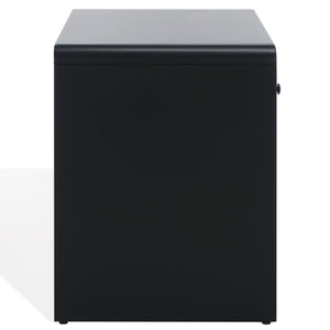 Safavieh Haydriana Elegant Wood Nightstand With Drawer - Timeless Craftsmanship For Your Bedroom Decor Black Wood Sfv7713b