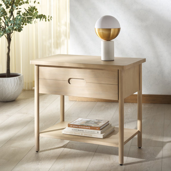 Safavieh Fayletta Elegant Mahogany Wood Nightstand With Ample Storage For A Stylish Bedroom Upgrade Natural Wood Sfv7714a