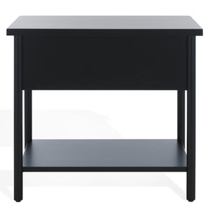 Safavieh Fayletta Elegant Mahogany Wood Nightstand With Ample Storage For A Stylish Bedroom Upgrade Black Wood Sfv7714b