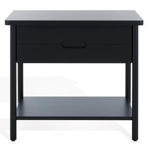 Safavieh Fayletta Elegant Mahogany Wood Nightstand With Ample Storage For A Stylish Bedroom Upgrade Black Wood Sfv7714b