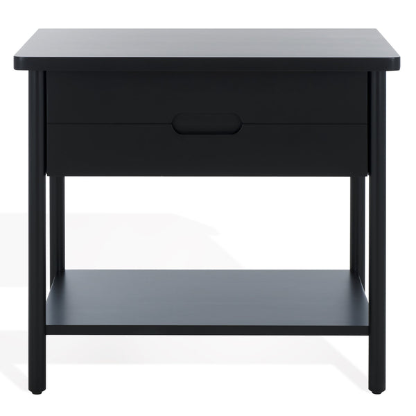 Safavieh Fayletta Elegant Mahogany Wood Nightstand With Ample Storage For A Stylish Bedroom Upgrade Black Wood Sfv7714b