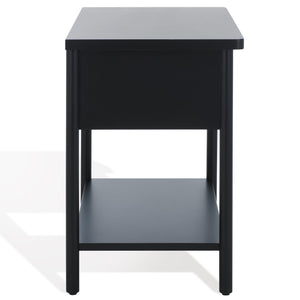 Safavieh Fayletta Elegant Mahogany Wood Nightstand With Ample Storage For A Stylish Bedroom Upgrade Black Wood Sfv7714b