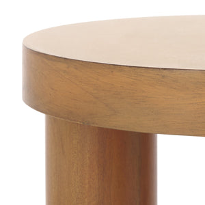 Safavieh Bary Round Wood Accent Table - Elegant Mahogany Design For Stylish Home Decor And Versatile Use Natural Wood Sfv7715a