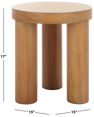 Safavieh Bary Round Wood Accent Table - Elegant Mahogany Design For Stylish Home Decor And Versatile Use Natural Wood Sfv7715a