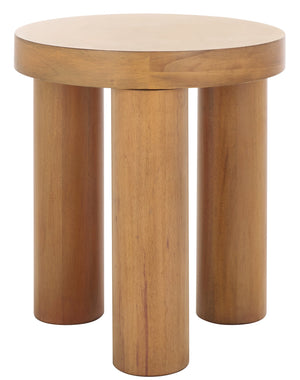 Safavieh Bary Round Wood Accent Table - Elegant Mahogany Design For Stylish Home Decor And Versatile Use Natural Wood Sfv7715a