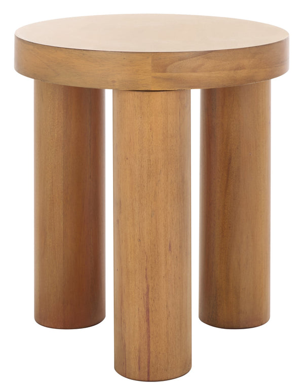 Safavieh Bary Round Wood Accent Table - Elegant Mahogany Design For Stylish Home Decor And Versatile Use Natural Wood Sfv7715a