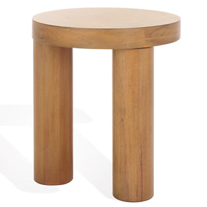 Safavieh Bary Round Wood Accent Table - Elegant Mahogany Design For Stylish Home Decor And Versatile Use Natural Wood Sfv7715a