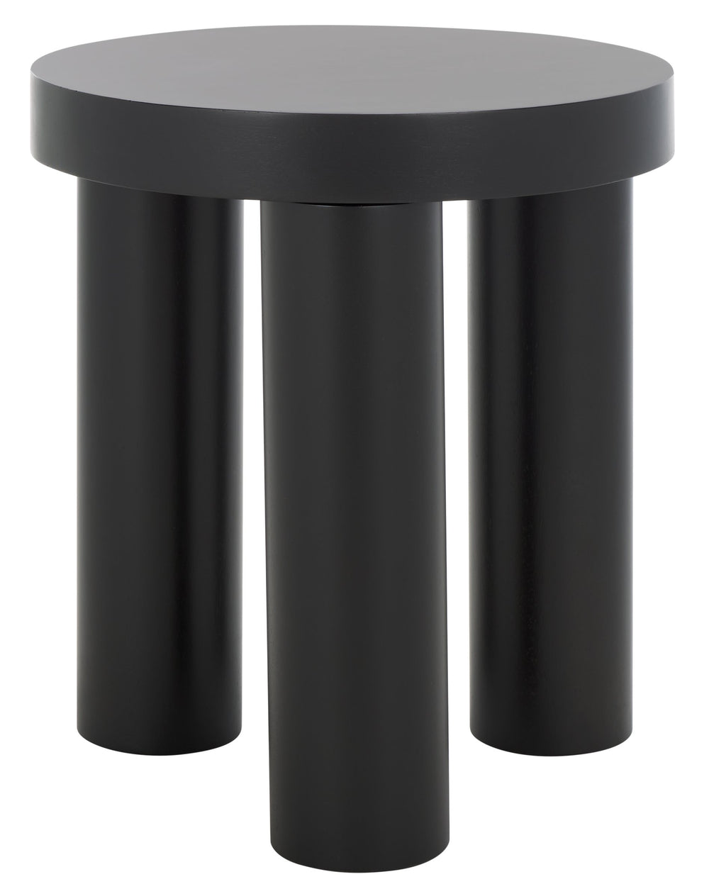 Safavieh Bary Round Wood Accent Table - Elegant Mahogany Design For Stylish Home Decor And Versatile Use Black Wood Sfv7715b