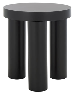 Safavieh Bary Round Wood Accent Table - Elegant Mahogany Design For Stylish Home Decor And Versatile Use Black Wood Sfv7715b