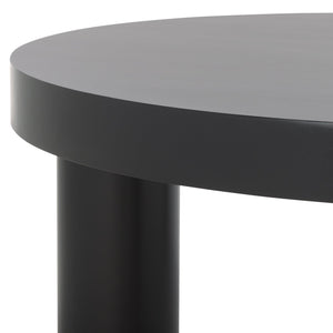 Safavieh Bary Round Wood Coffee Table - Elegant Mahogany Design With Unique Three-leg Style For Living Rooms Black Wood Sfv7716b