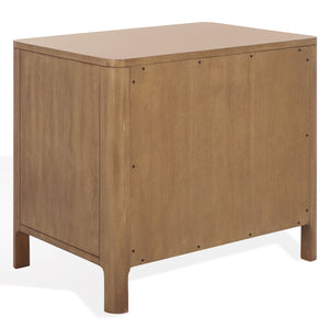 Safavieh Abbiava Elegant Wood Nightstand With Drawer – Stylish Mahogany Design For Timeless Bedroom Charm Natural Wood Sfv7717a