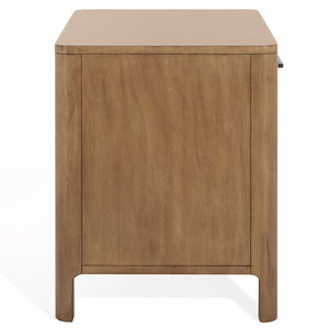 Safavieh Abbiava Elegant Wood Nightstand With Drawer – Stylish Mahogany Design For Timeless Bedroom Charm Natural Wood Sfv7717a