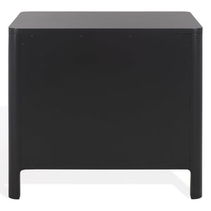 Safavieh Abbiava Elegant Wood Nightstand With Drawer – Stylish Mahogany Design For Timeless Bedroom Charm Black Wood Sfv7717b