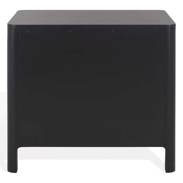 Safavieh Abbiava Elegant Wood Nightstand With Drawer – Stylish Mahogany Design For Timeless Bedroom Charm Black Wood Sfv7717b