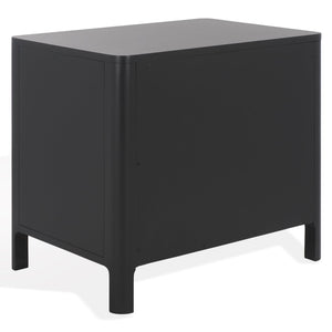 Safavieh Abbiava Elegant Wood Nightstand With Drawer – Stylish Mahogany Design For Timeless Bedroom Charm Black Wood Sfv7717b