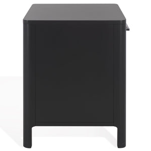 Safavieh Abbiava Elegant Wood Nightstand With Drawer – Stylish Mahogany Design For Timeless Bedroom Charm Black Wood Sfv7717b