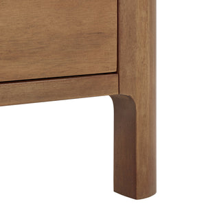 Safavieh Abbiava 3-drawer Wood Nightstand - Elegant Mahogany Design With Ample Storage For Rustic Charm Natural Wood Sfv7718a