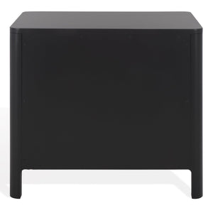 Safavieh Abbiava 3-drawer Wood Nightstand - Elegant Mahogany Design With Ample Storage For Rustic Charm Black Wood Sfv7718b