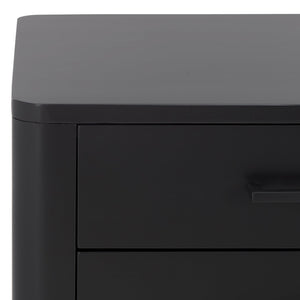 Safavieh Abbiava 3-drawer Wood Nightstand - Elegant Mahogany Design With Ample Storage For Rustic Charm Black Wood Sfv7718b