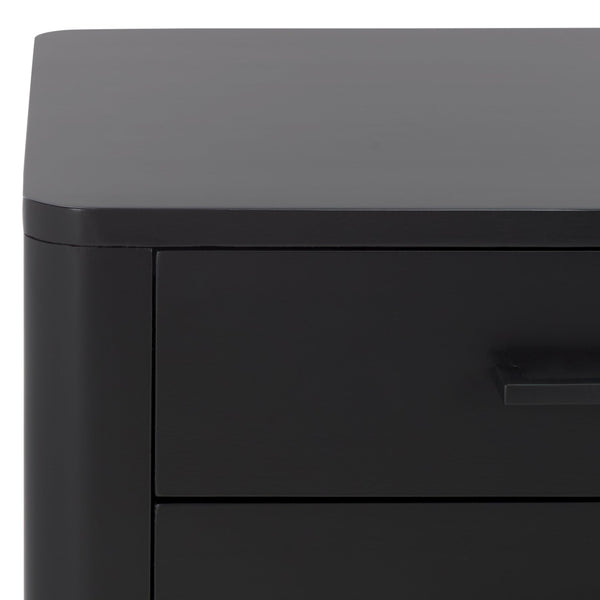 Safavieh Abbiava 3-drawer Wood Nightstand - Elegant Mahogany Design With Ample Storage For Rustic Charm Black Wood Sfv7718b