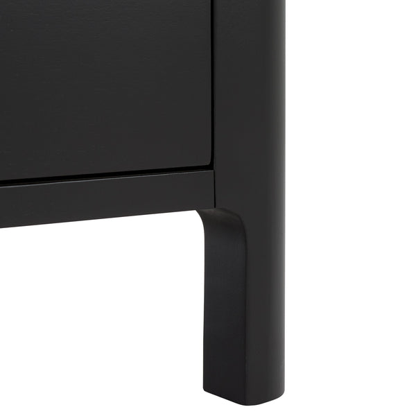 Safavieh Abbiava 3-drawer Wood Nightstand - Elegant Mahogany Design With Ample Storage For Rustic Charm Black Wood Sfv7718b