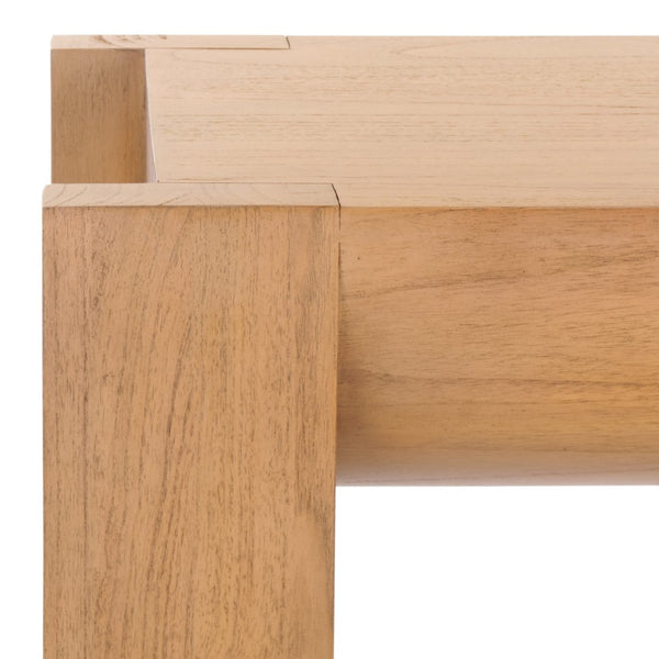 Safavieh JESSANDRIA Wood Accent Table – Elevate Your Space with Stylish Mindi Wood Design and Versatile Appeal Natural SFV7719A