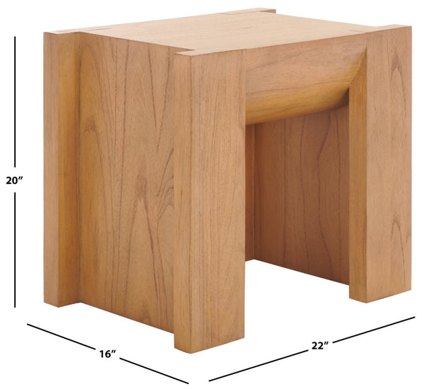 Safavieh JESSANDRIA Wood Accent Table – Elevate Your Space with Stylish Mindi Wood Design and Versatile Appeal Natural SFV7719A