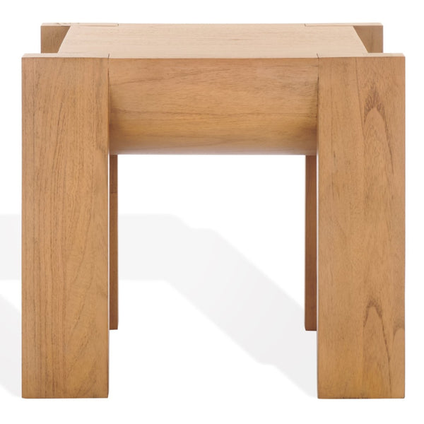 Safavieh JESSANDRIA Wood Accent Table – Elevate Your Space with Stylish Mindi Wood Design and Versatile Appeal Natural SFV7719A