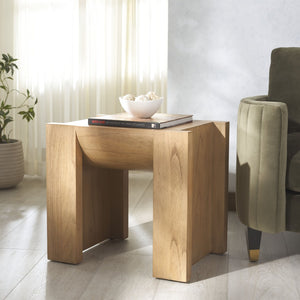 Safavieh JESSANDRIA Wood Accent Table – Elevate Your Space with Stylish Mindi Wood Design and Versatile Appeal Natural SFV7719A