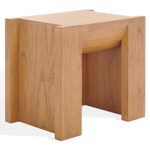 Safavieh JESSANDRIA Wood Accent Table – Elevate Your Space with Stylish Mindi Wood Design and Versatile Appeal Natural SFV7719A