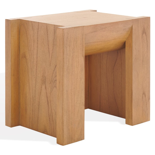 Safavieh JESSANDRIA Wood Accent Table – Elevate Your Space with Stylish Mindi Wood Design and Versatile Appeal Natural SFV7719A