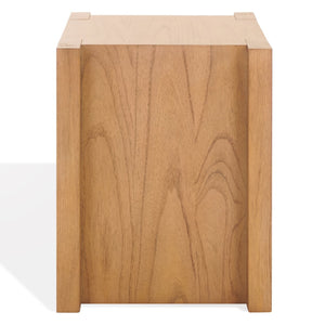 Safavieh JESSANDRIA Wood Accent Table – Elevate Your Space with Stylish Mindi Wood Design and Versatile Appeal Natural SFV7719A
