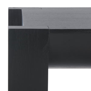 Safavieh JESSANDRIA Wood Accent Table – Elevate Your Space with Stylish Mindi Wood Design and Versatile Appeal Black SFV7719B