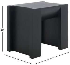 Safavieh JESSANDRIA Wood Accent Table – Elevate Your Space with Stylish Mindi Wood Design and Versatile Appeal Black SFV7719B
