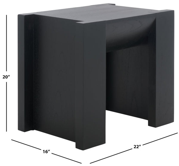 Safavieh JESSANDRIA Wood Accent Table – Elevate Your Space with Stylish Mindi Wood Design and Versatile Appeal Black SFV7719B