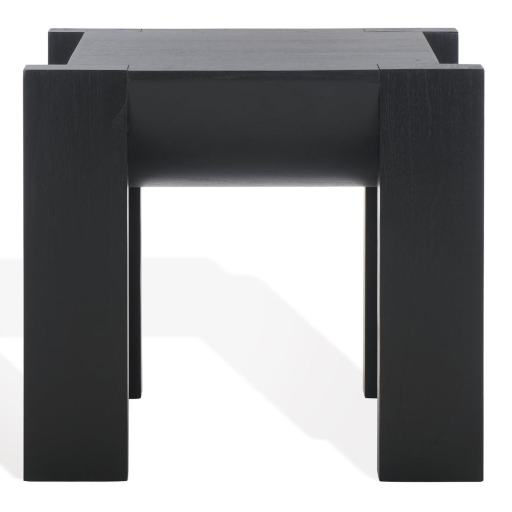 Safavieh JESSANDRIA Wood Accent Table – Elevate Your Space with Stylish Mindi Wood Design and Versatile Appeal Black SFV7719B
