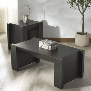 Safavieh JESSANDRIA Wood Coffee Table - Handcrafted Mindi Design for Modern Living Rooms & Entertaining Spaces Black SFV7720B