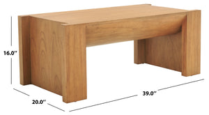 Safavieh Jessandria Wood Coffee Table - Rustic Charm And Timeless Elegance For Your Living Space Decor Natural Wood Sfv7720a