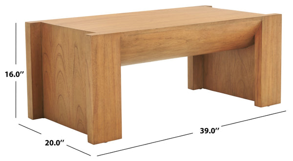 Safavieh Jessandria Wood Coffee Table - Rustic Charm And Timeless Elegance For Your Living Space Decor Natural Wood Sfv7720a