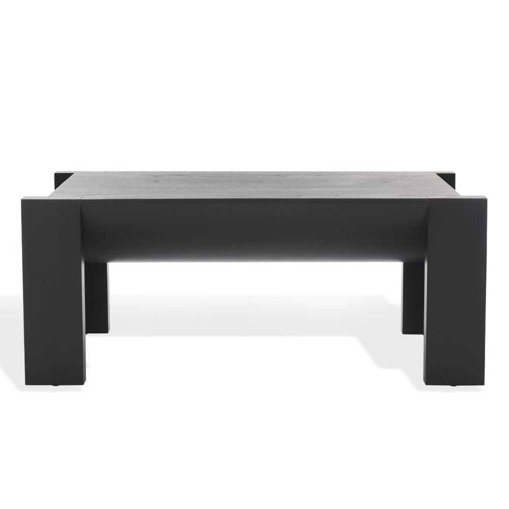 Safavieh JESSANDRIA Wood Coffee Table - Handcrafted Mindi Design for Modern Living Rooms & Entertaining Spaces Black SFV7720B