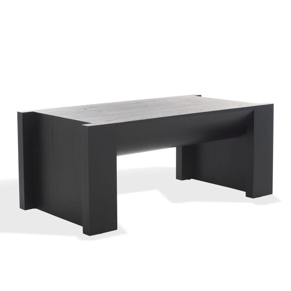 Safavieh JESSANDRIA Wood Coffee Table - Handcrafted Mindi Design for Modern Living Rooms & Entertaining Spaces Black SFV7720B